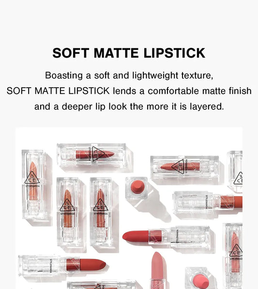 3CE SOFT MATTE LIPSTICK
