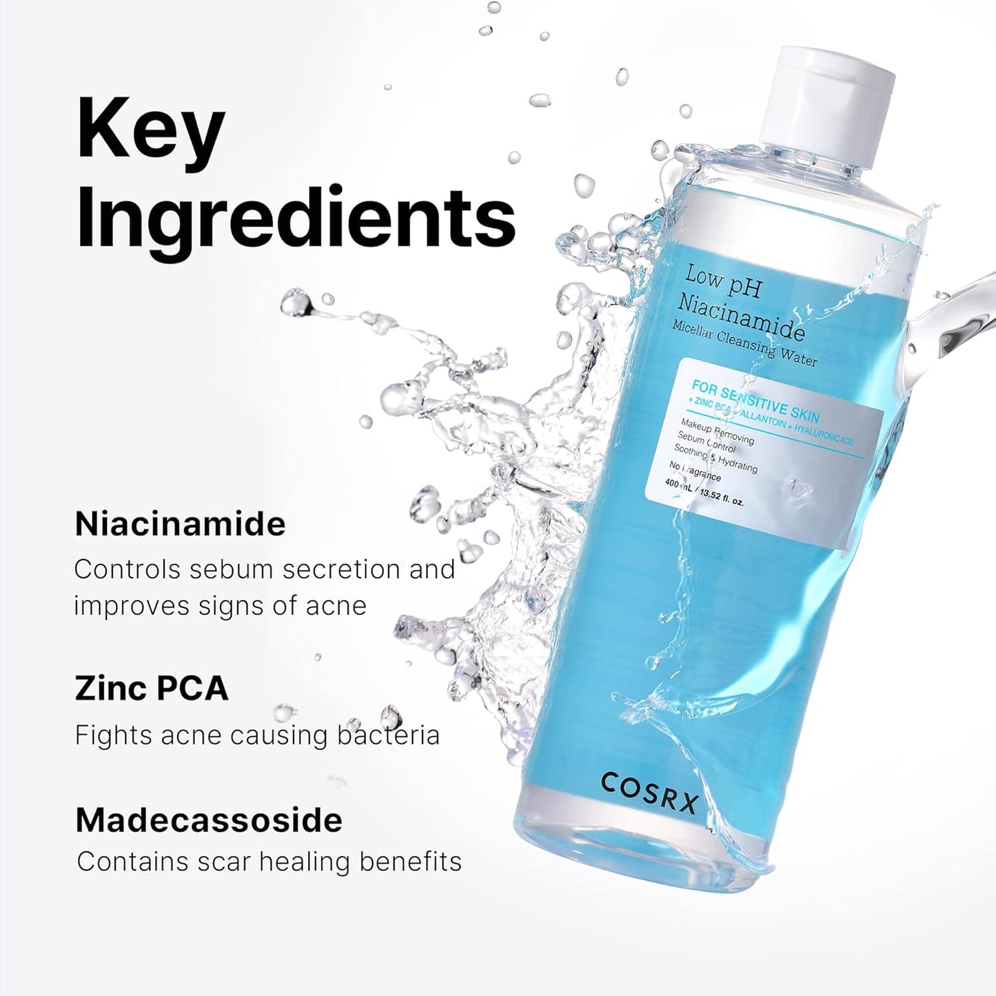 COSRX_Low pH Niacinamide Micellar Cleansing Water