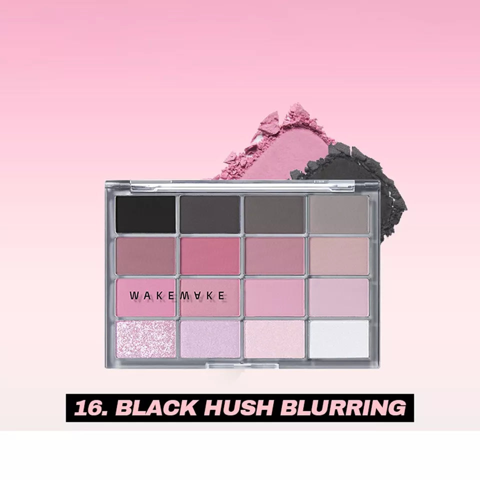 WAKEMAKE SOFT BLURRING EYE PALETTE AD 16 BLACK HUSH BLURRING