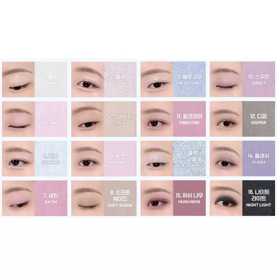 WAKEMAKE SOFT BLURRING EYE PALETTE AD 13 BLUE CORE BLURRING