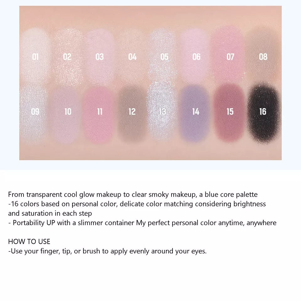 WAKEMAKE SOFT BLURRING EYE PALETTE AD 13 BLUE CORE BLURRING