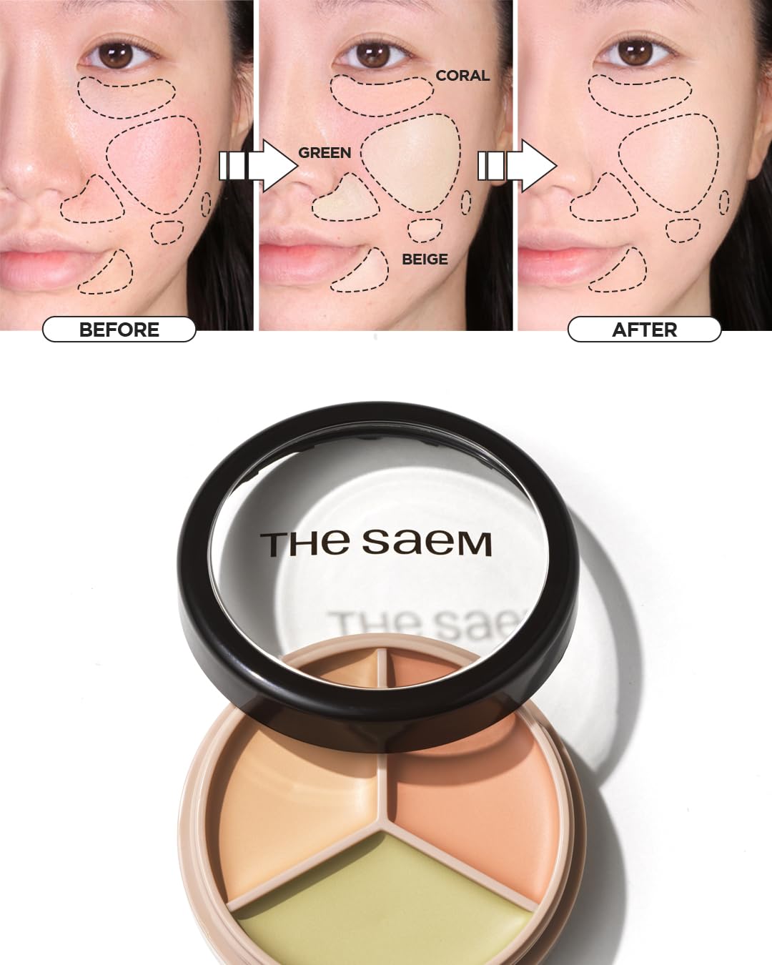 The Saem - Cover Perfection Triple Pot Concealer