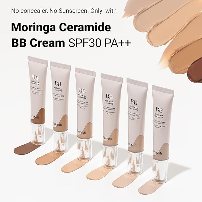 Heimish Moringa Ceramide BB Cream SPF 30 PA++ 8 Colors