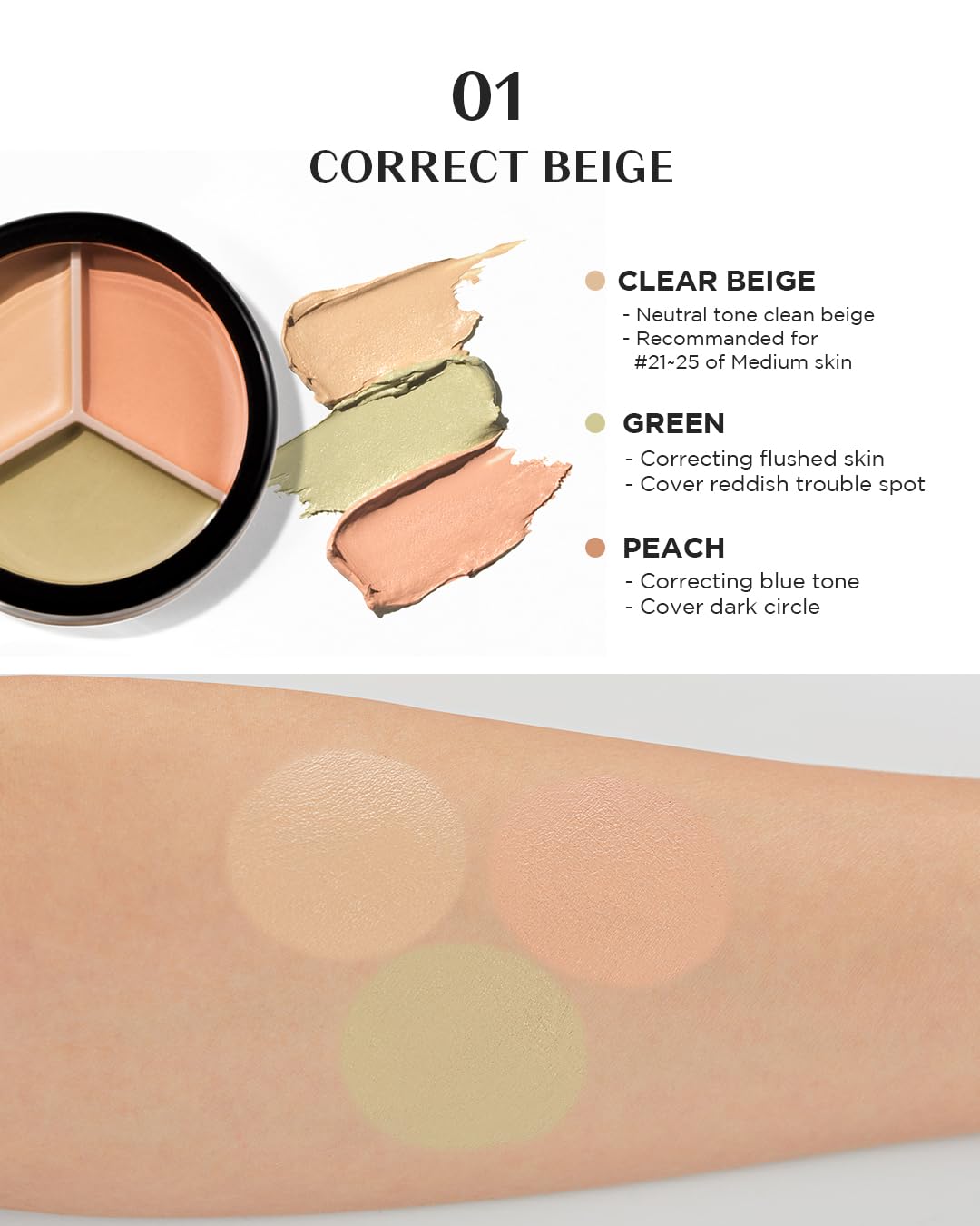 The Saem - Cover Perfection Triple Pot Concealer